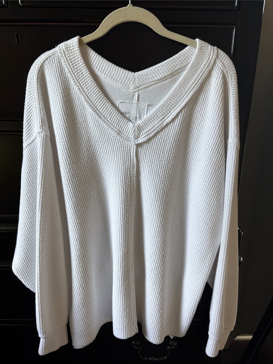 aerie Tops - Aerie v neck ribbed tunic sweatshirt small
